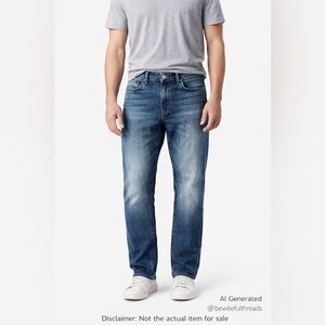 Fidelity Jimmy Jeans Men’s 38W Blue Soft Stretch Straight Leg Denim